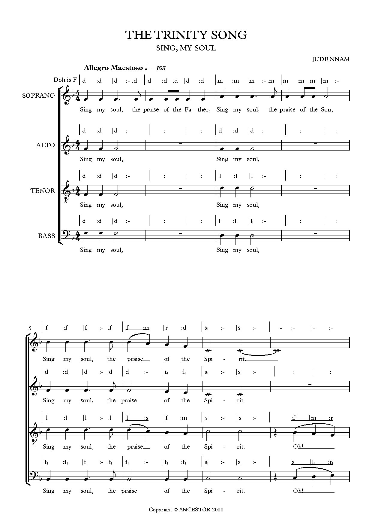 (Trinity) Sing My Song