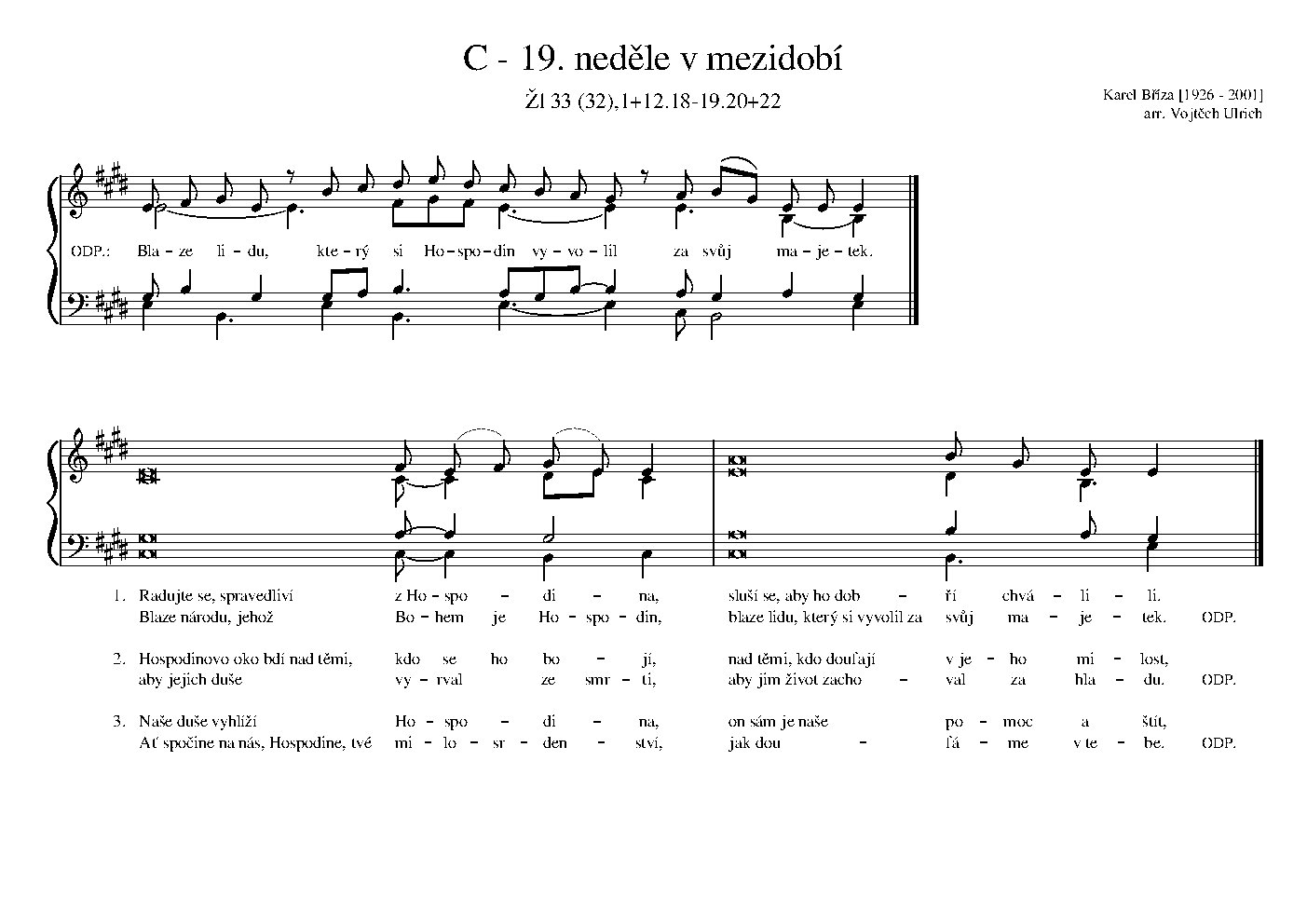 C - 19. neděle v mezidobí