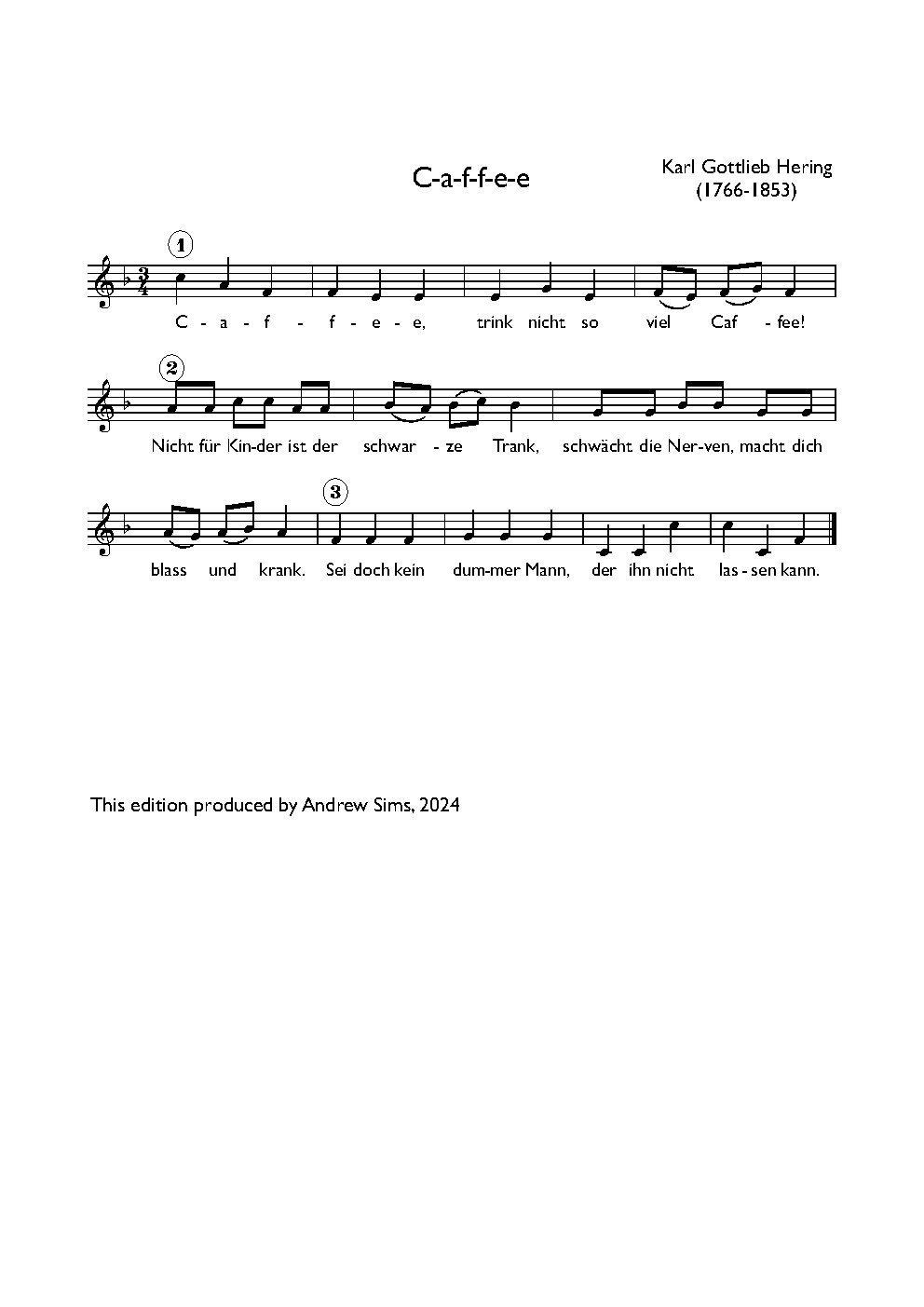 C-a-f-f-e-e - Choir Script PDF Thumbnail
