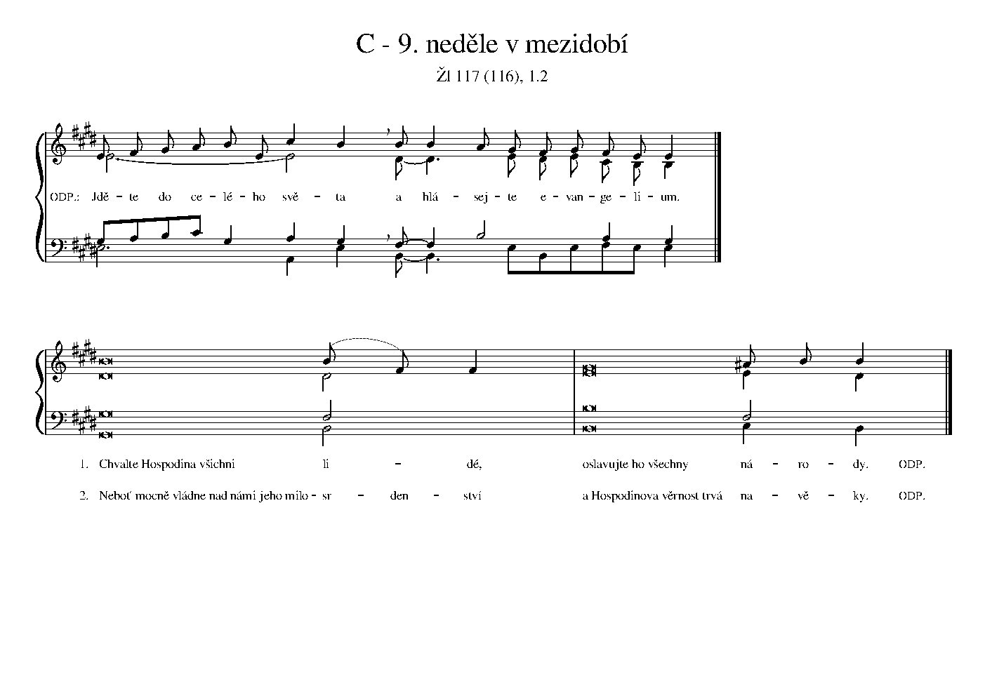 C - 9. neděle v mezidobí