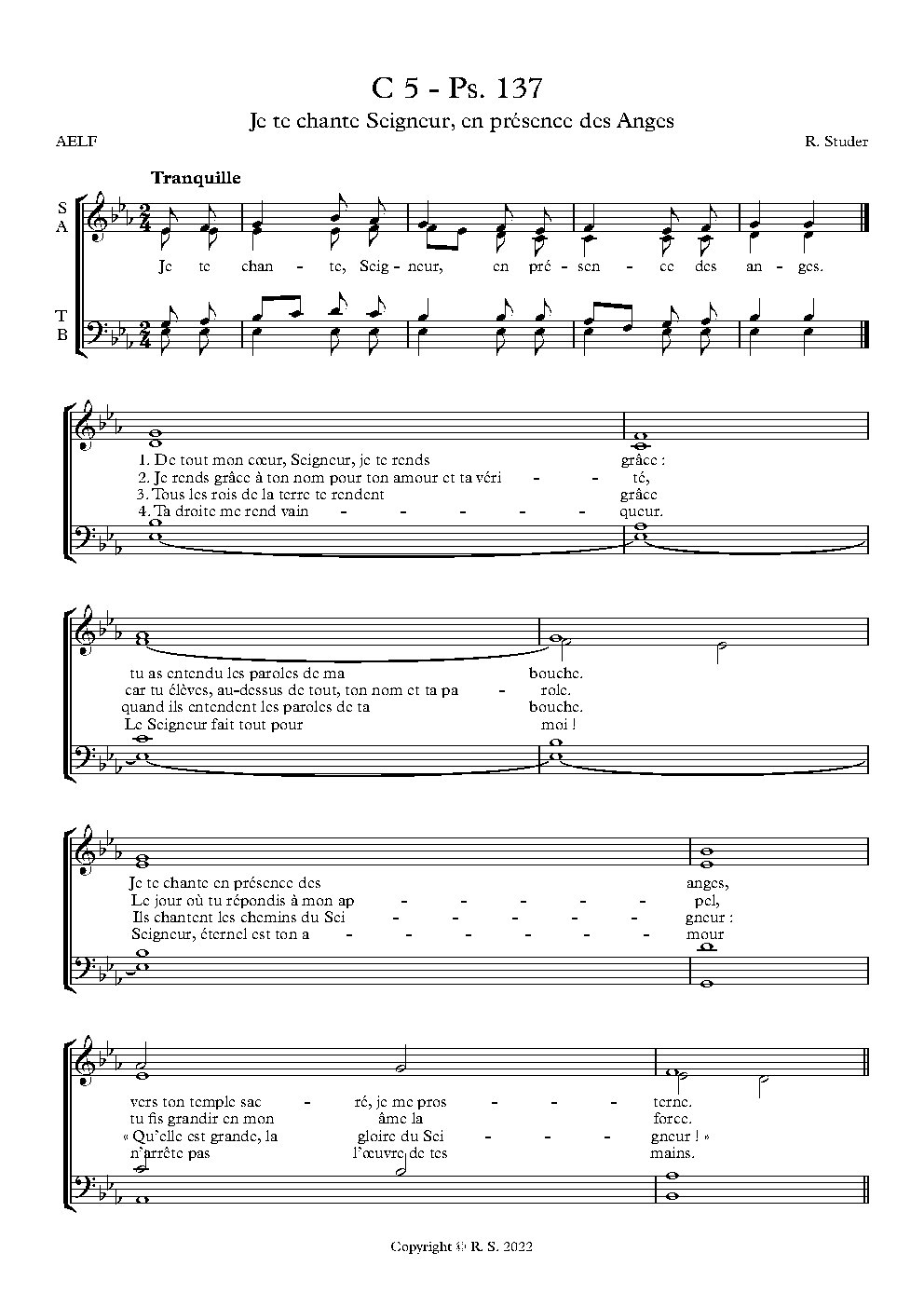 C 5 - Psaume et Acclamation - Choir Script PDF Thumbnail