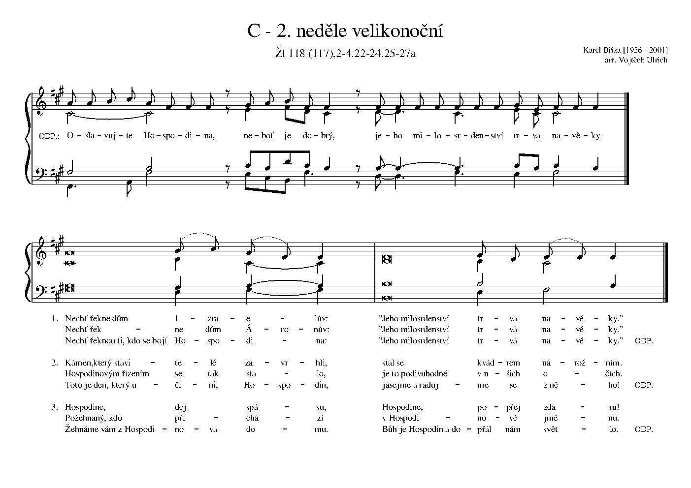 C - 2. neděle velikonoční