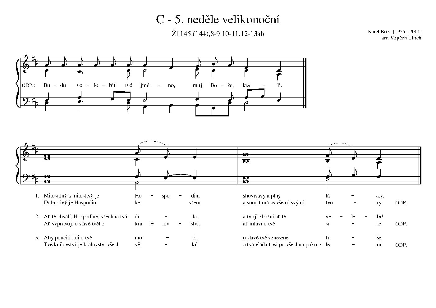C - 5. neděle velikonoční