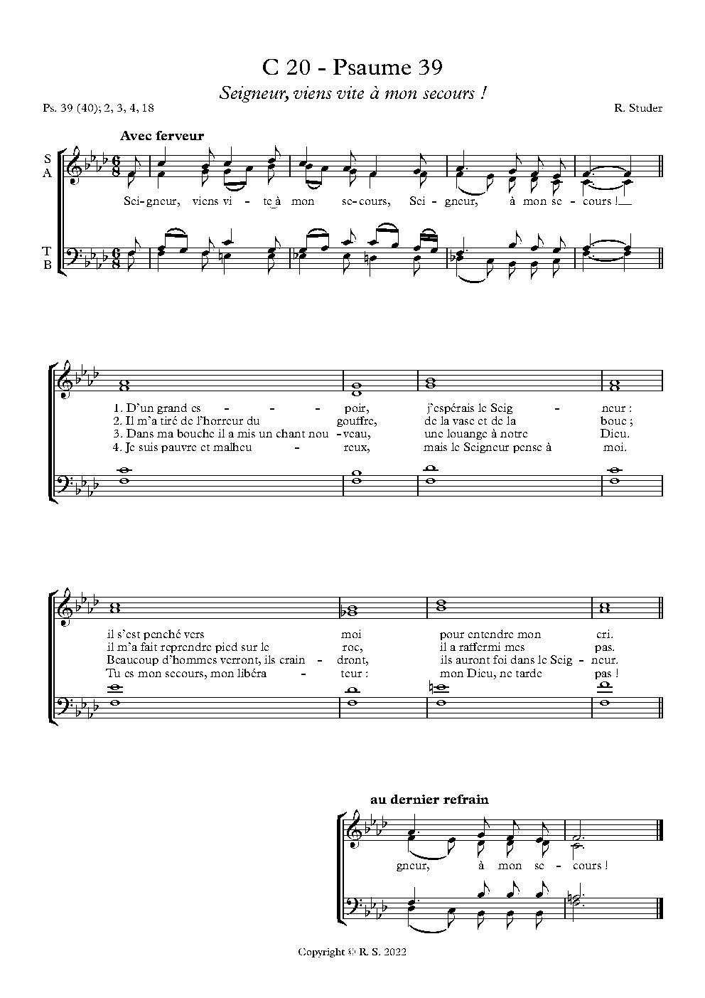 C 20 - Psaume 39 - Choir Script PDF Thumbnail