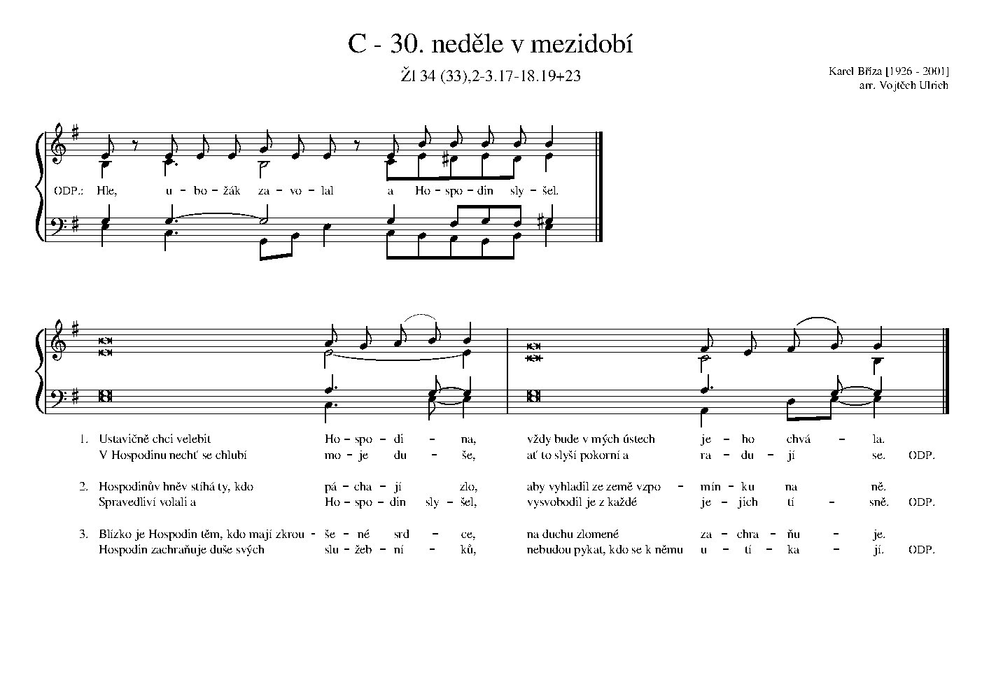 C - 30. neděle v mezidobí