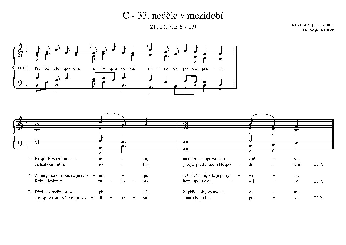 C - 33. neděle v mezidobí
