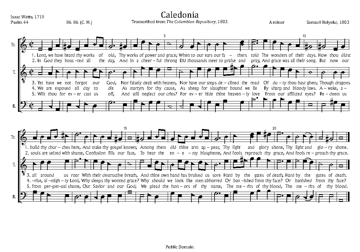 Caledonia - Choir Script PDF Thumbnail