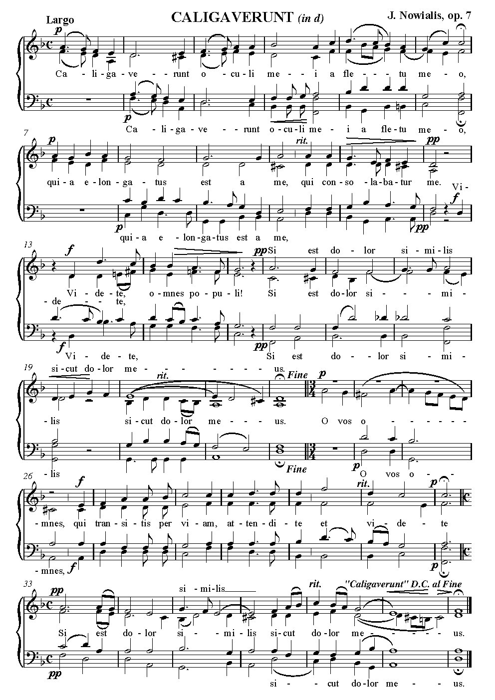 Caligaverunt - Choir Script PDF Thumbnail