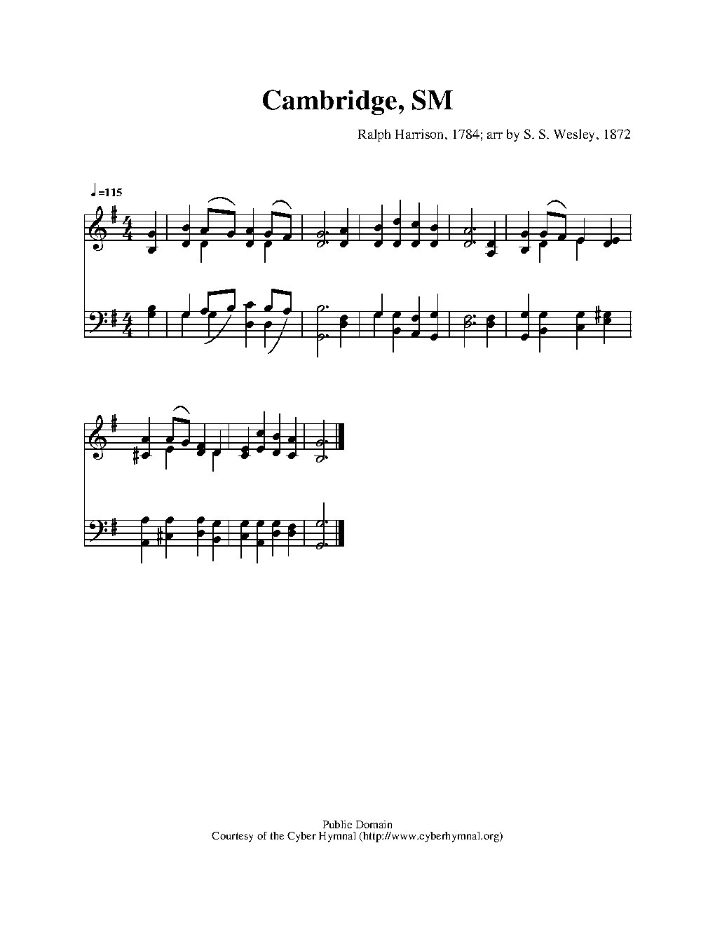 Cambridge - Choir Script PDF Thumbnail