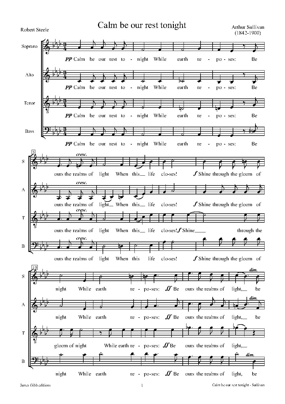 Calm be our rest tonight - Choir Script PDF Thumbnail