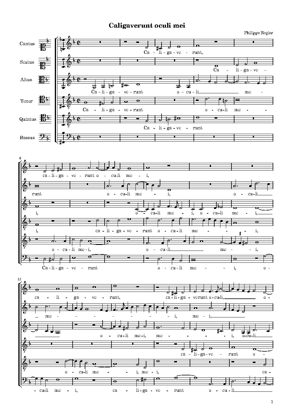 Caligaverunt oculi mei - Choir Script PDF Thumbnail