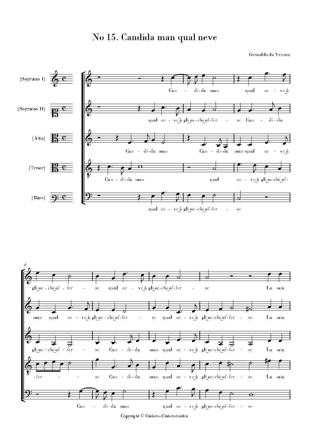 Candida man qual neve - Choir Script PDF Thumbnail