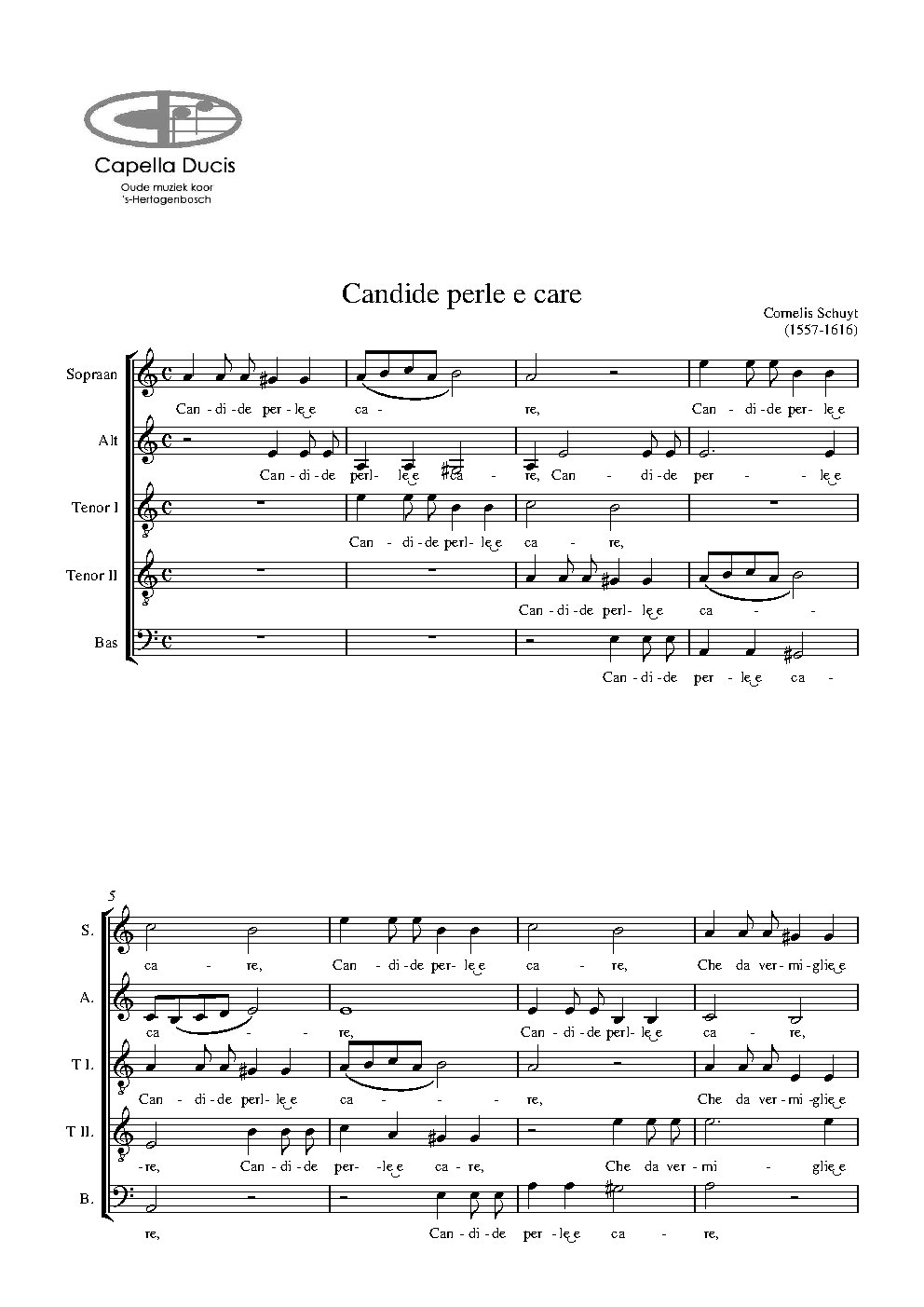Candide perle e care - Choir Script PDF Thumbnail
