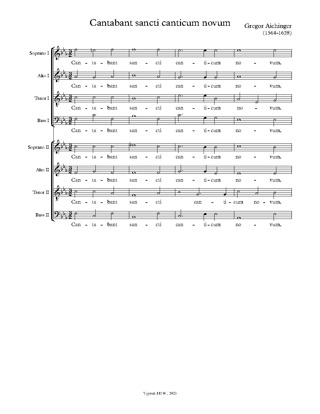 Cantabant Sancti Canticum Novum
