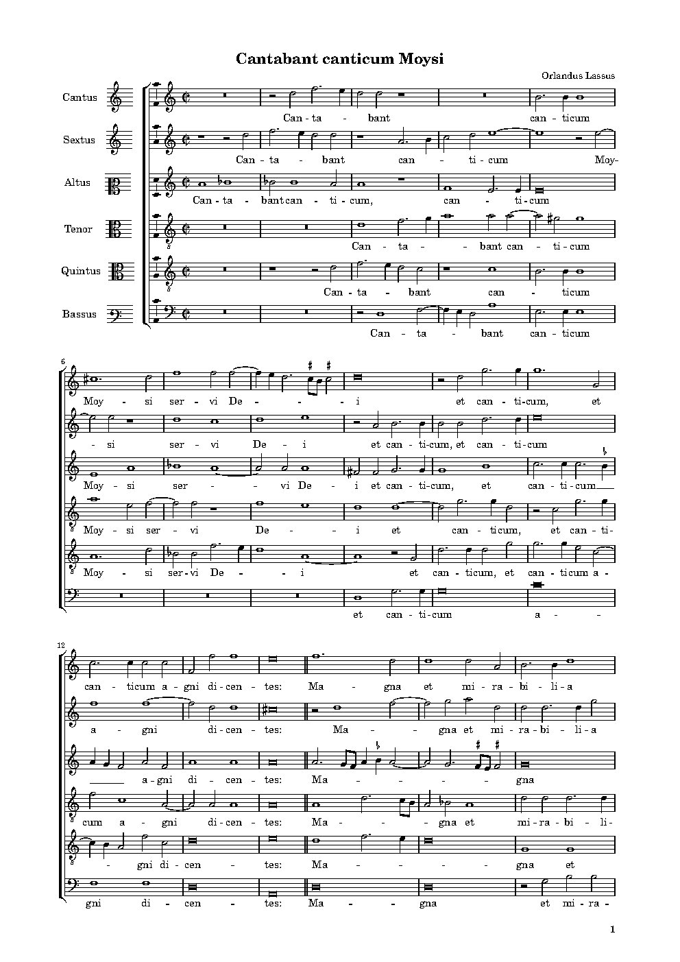 Cantabant canticum Moysi
