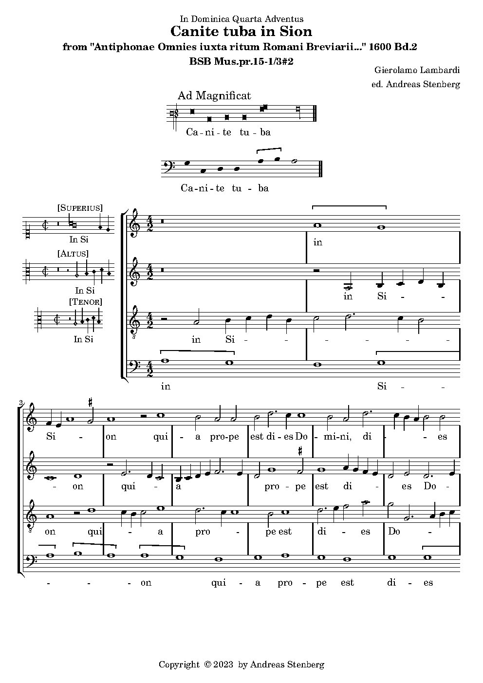 Canite tuba in Sion - Choir Script PDF Thumbnail