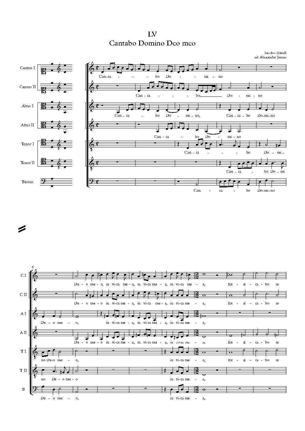 Cantabo Domino Deo meo - Choir Script PDF Thumbnail