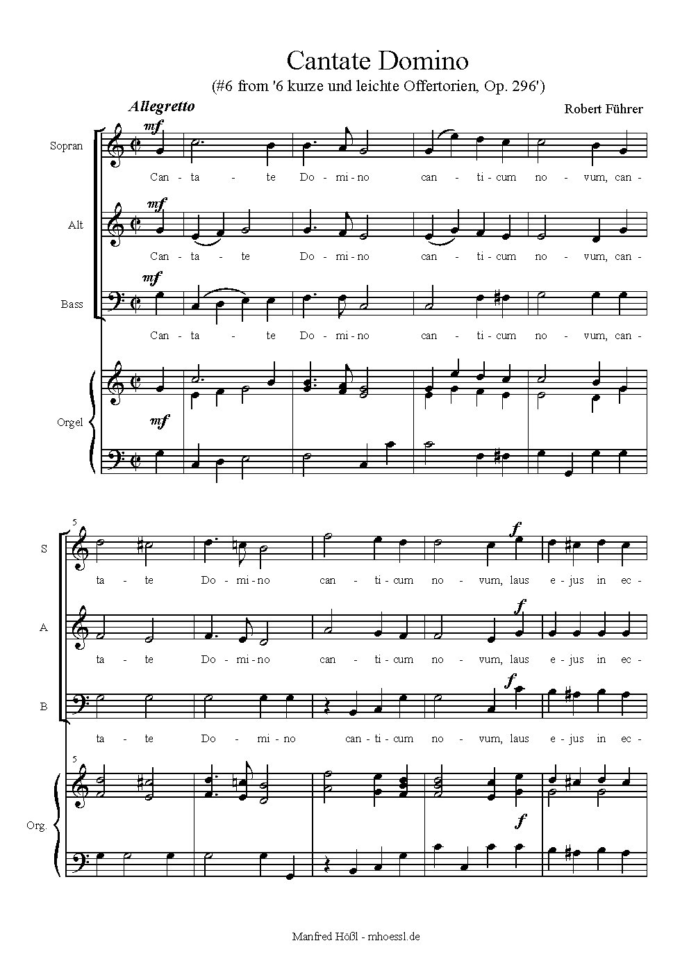 Cantate Domino, Op. 296, No. 6