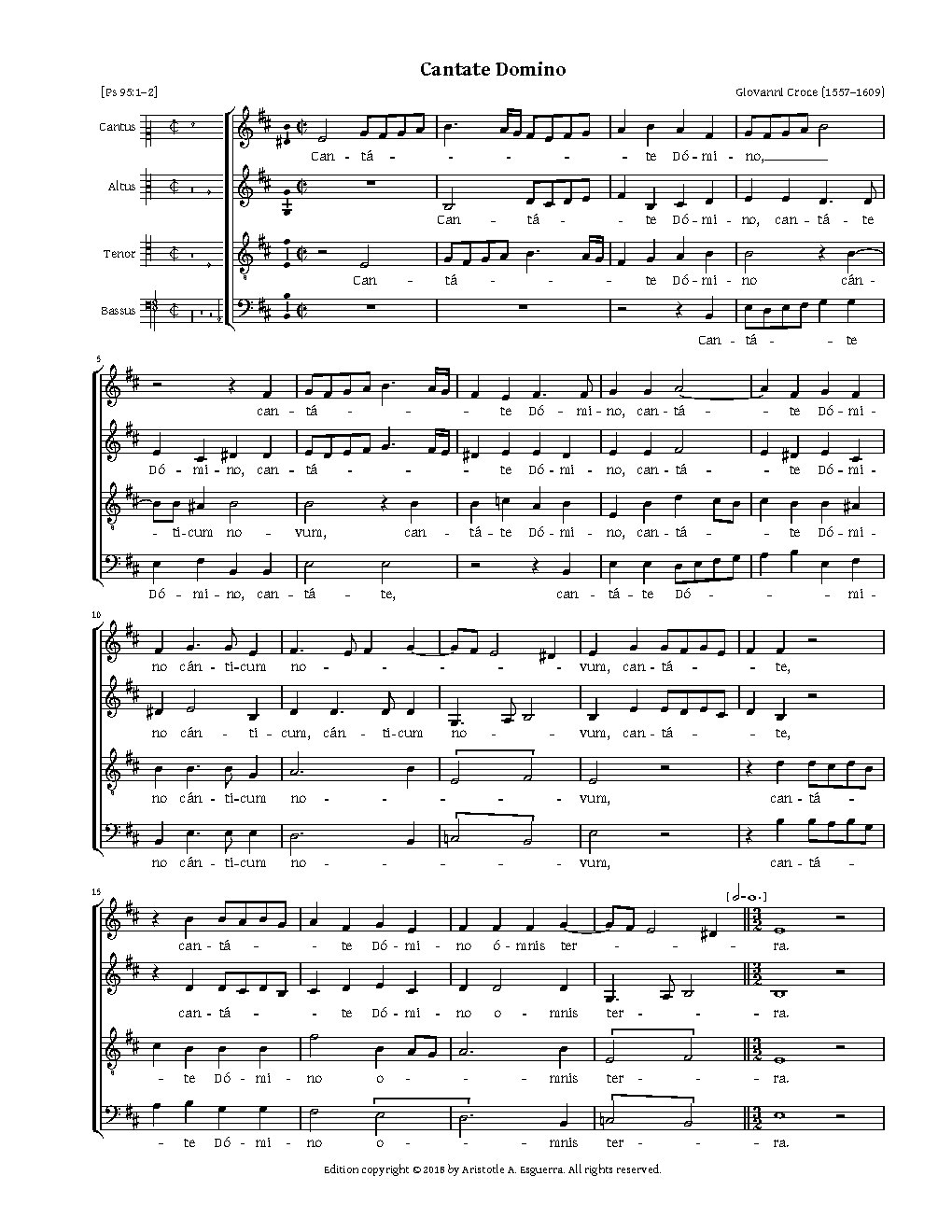 Cantate Domino - Choir Script PDF Thumbnail