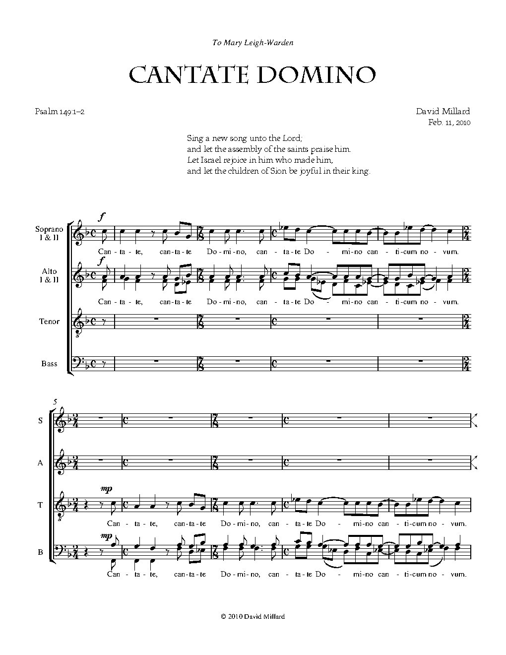 Cantate Domino