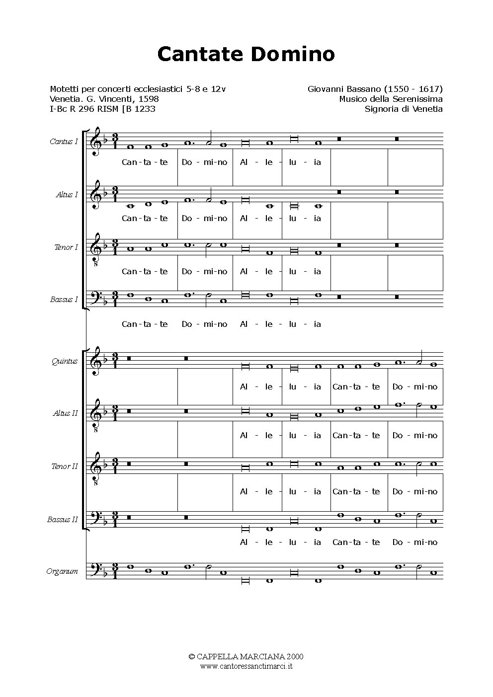 Cantate Domino