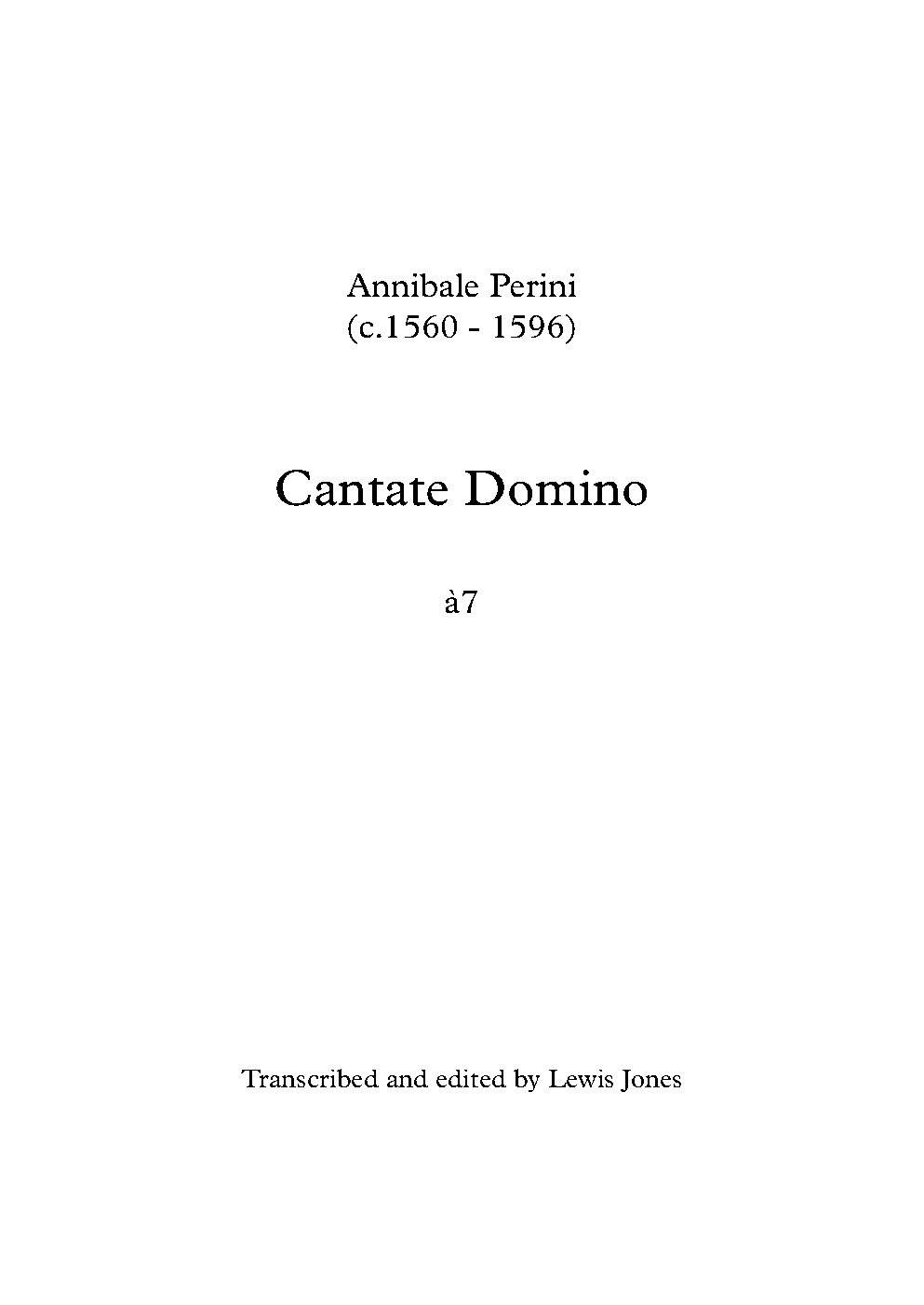 Cantate Domino