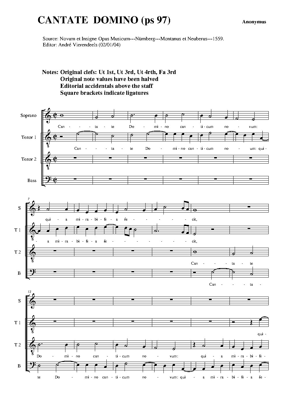 Cantate Domino - Choir Script PDF Thumbnail