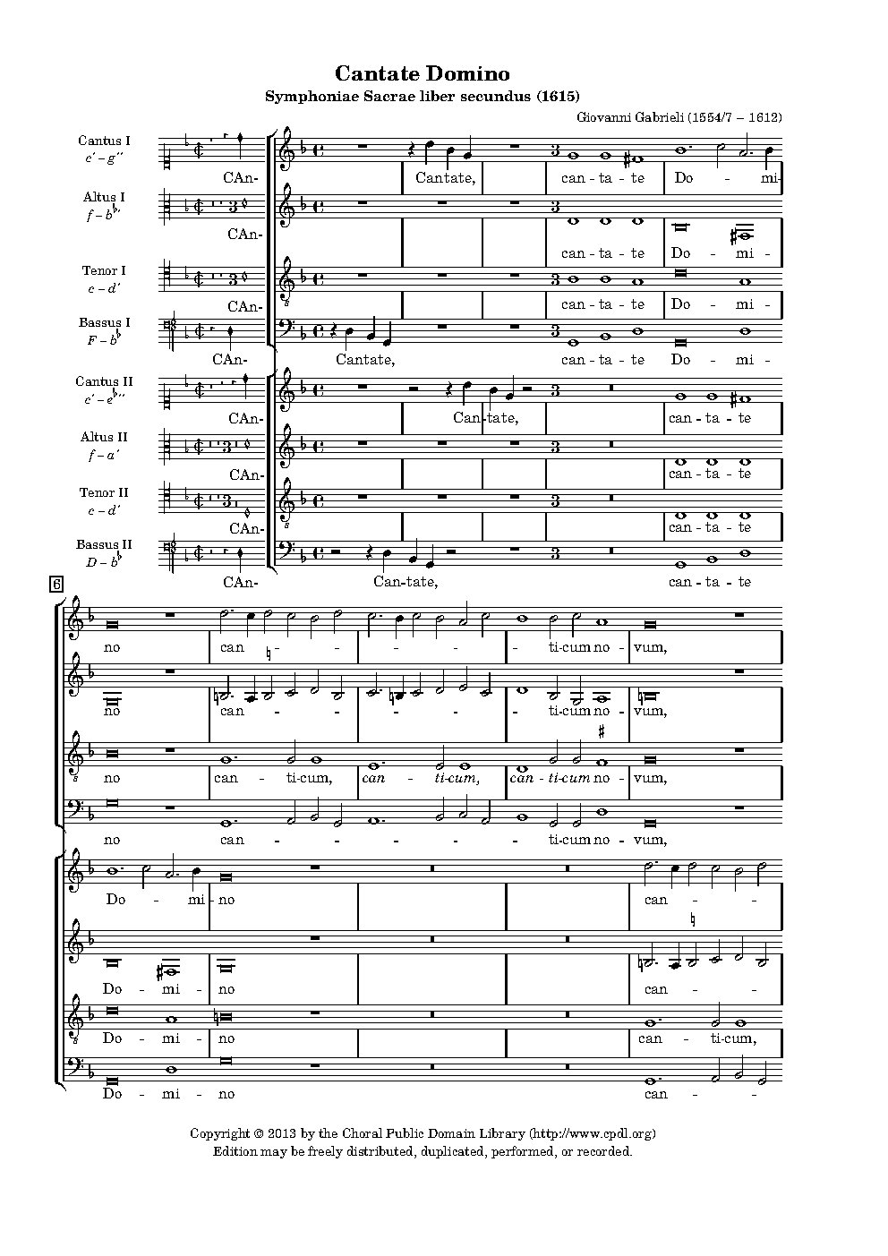 Cantate Domino - Choir Script PDF Thumbnail