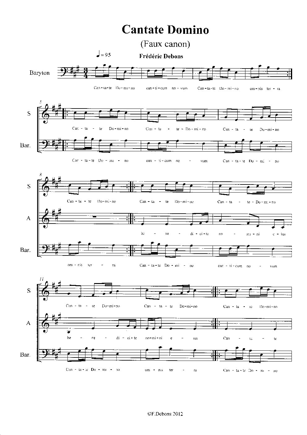 Cantate Domino