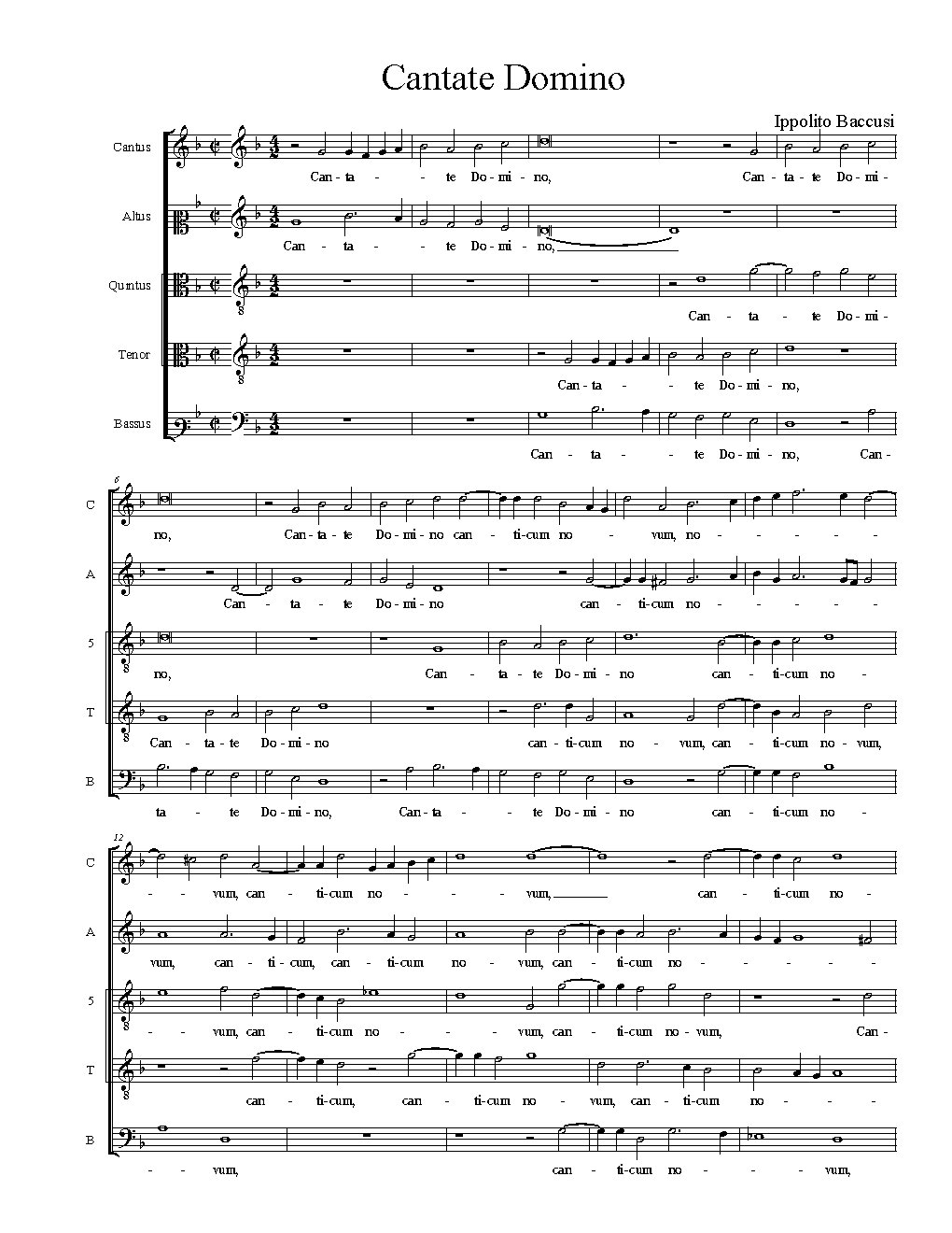 Cantate Domino - Choir Script PDF Thumbnail