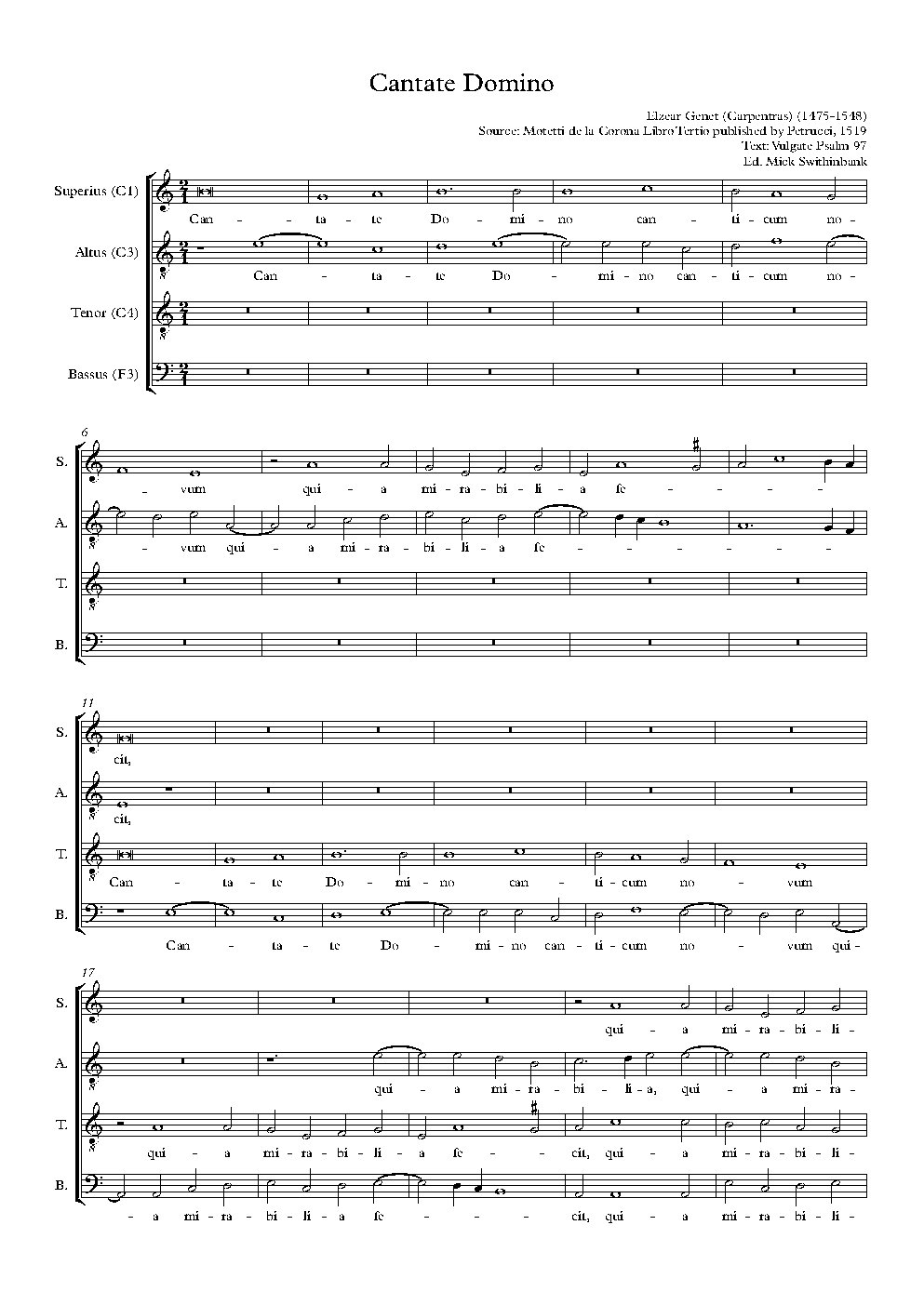 Cantate Domino
