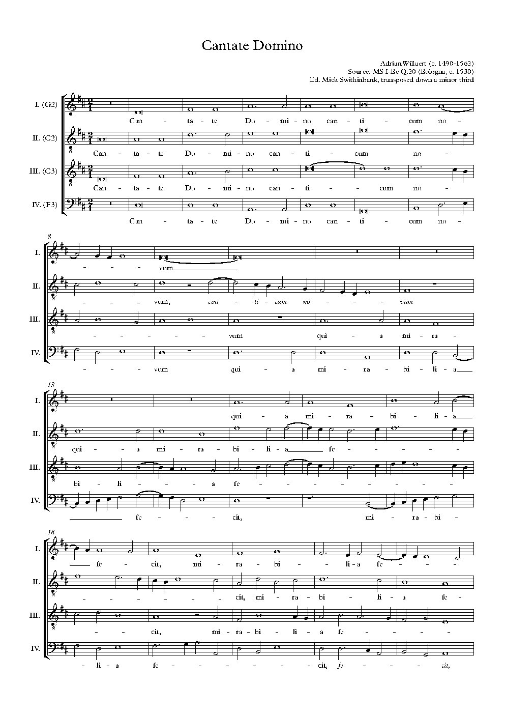 Cantate Domino