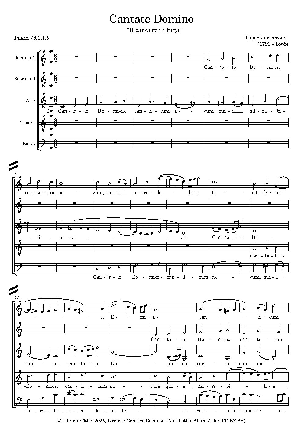 Cantate Domino (Il candore in fuga)