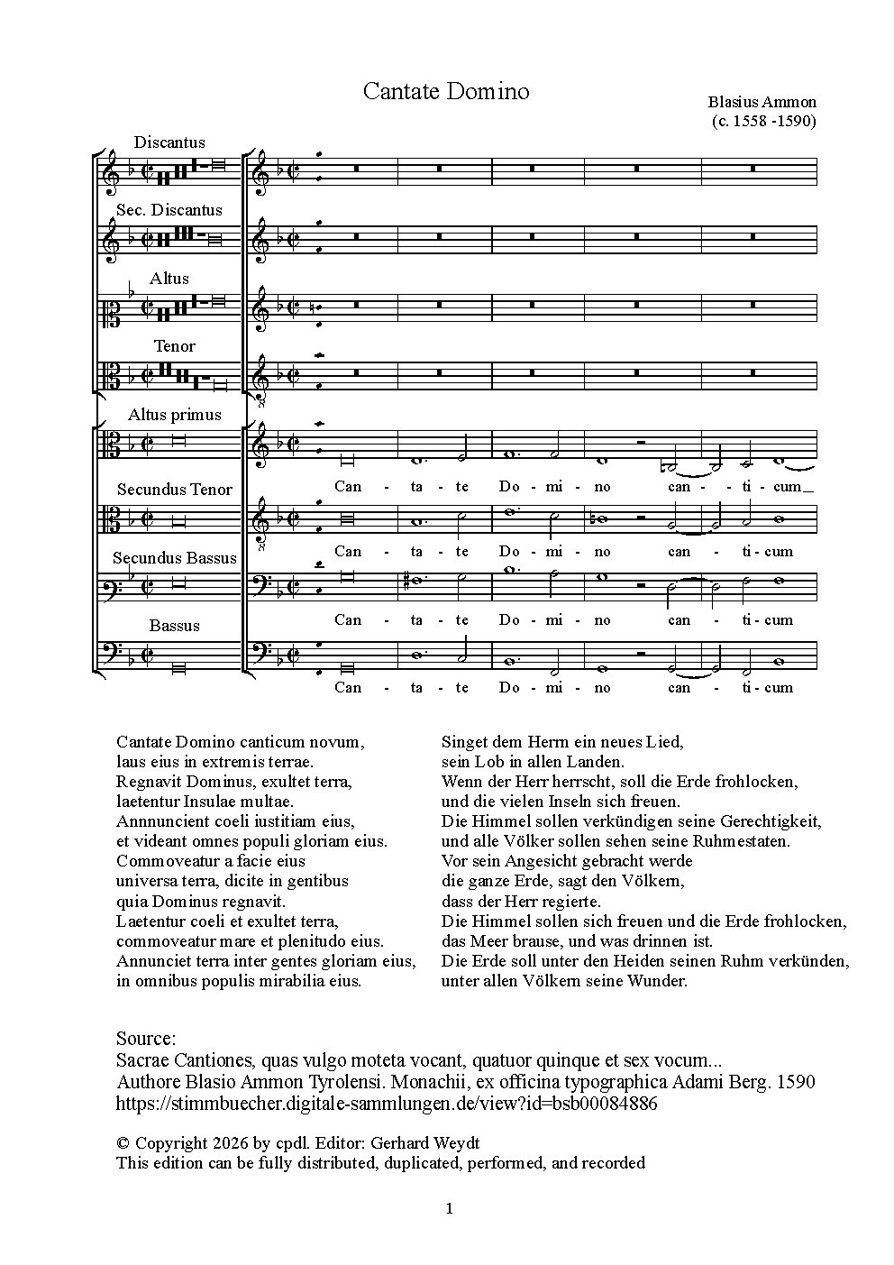 Cantate Domino