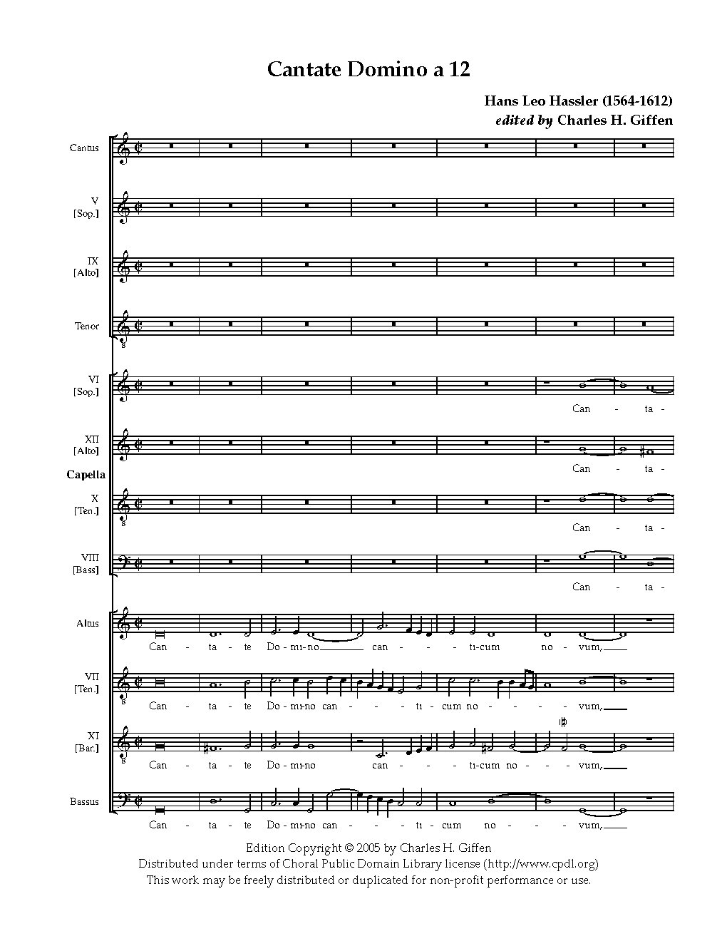 Cantate Domino a 12