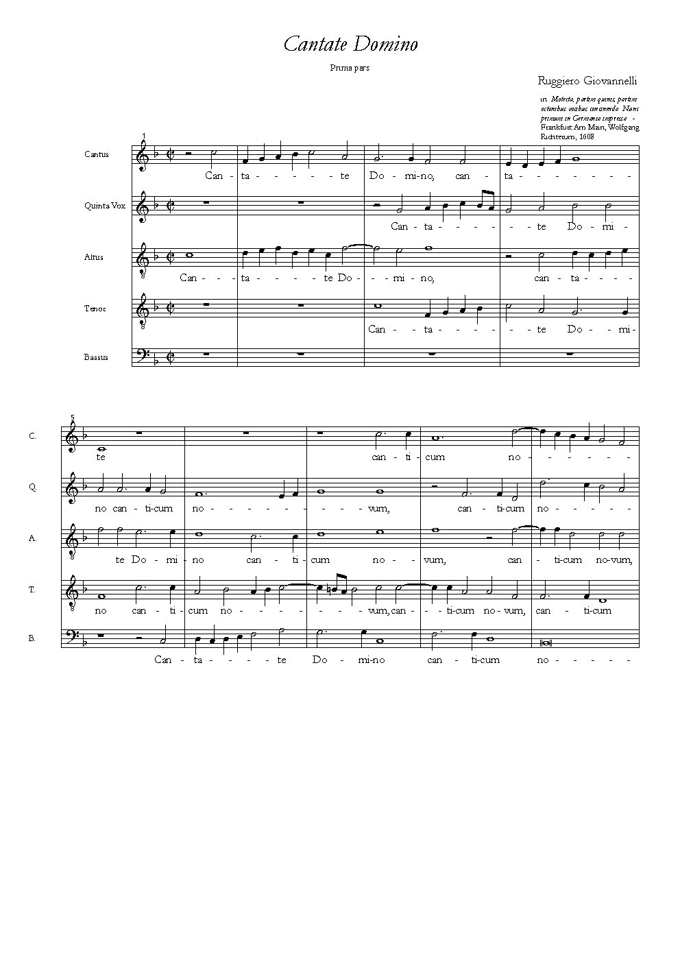 Cantate Domino