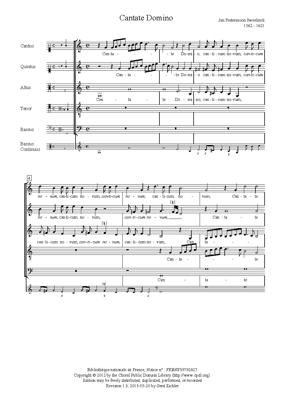 Cantate Domino - Choir Script PDF Thumbnail