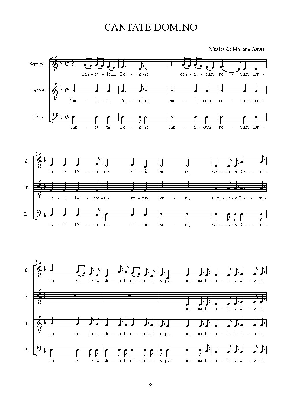 Cantate Domino
