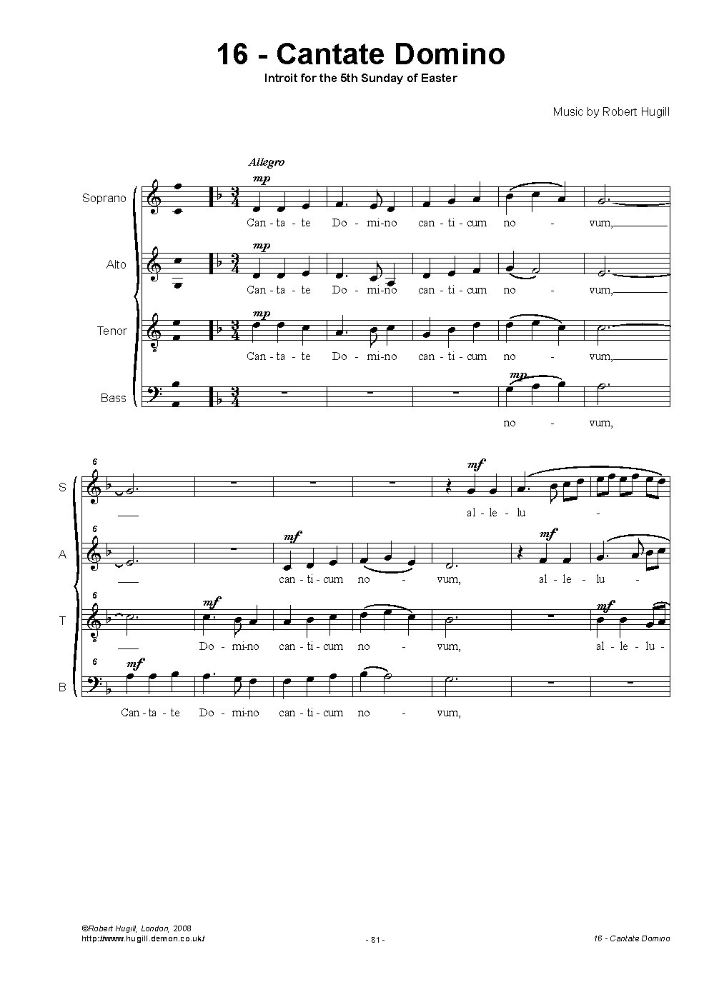 Cantate Domino - Choir Script PDF Thumbnail