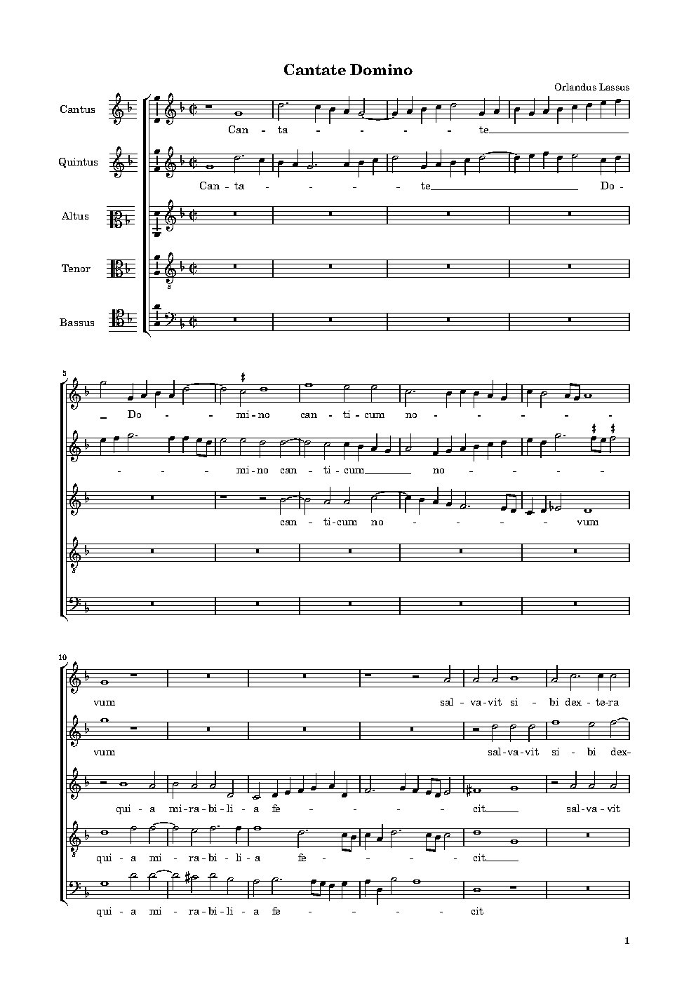 Cantate Domino a5