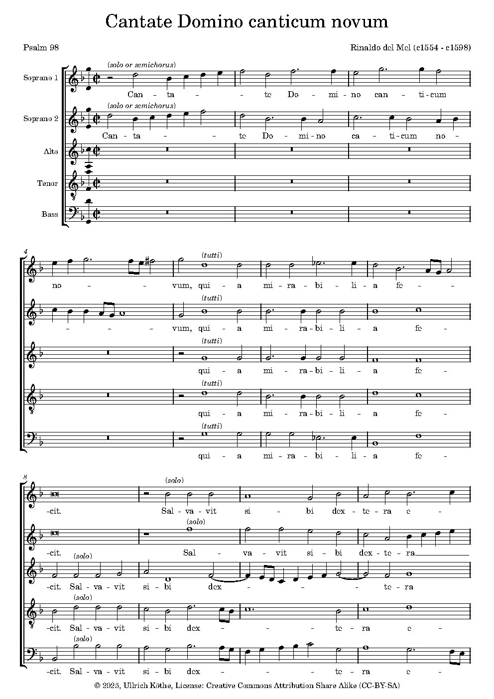 Cantate Domino - Choir Script PDF Thumbnail