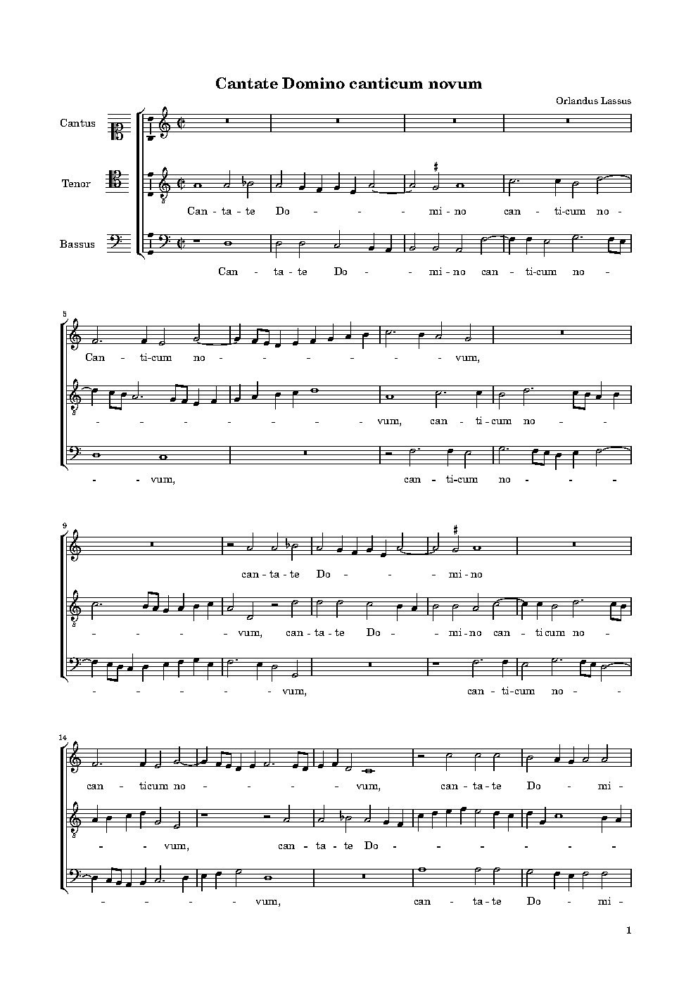 Cantate Domino canticum novum a3
