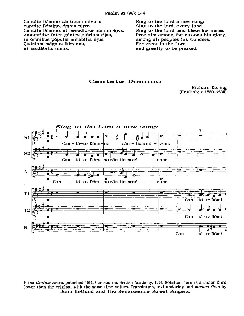 Cantate Domino canticum novum