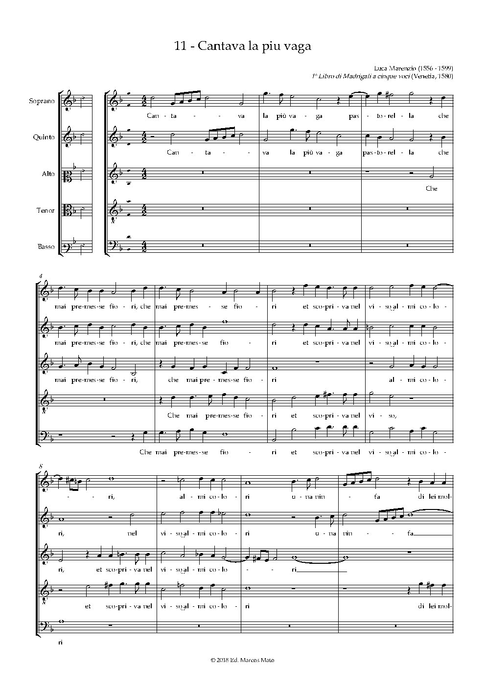 Cantava la più vaga pastorella