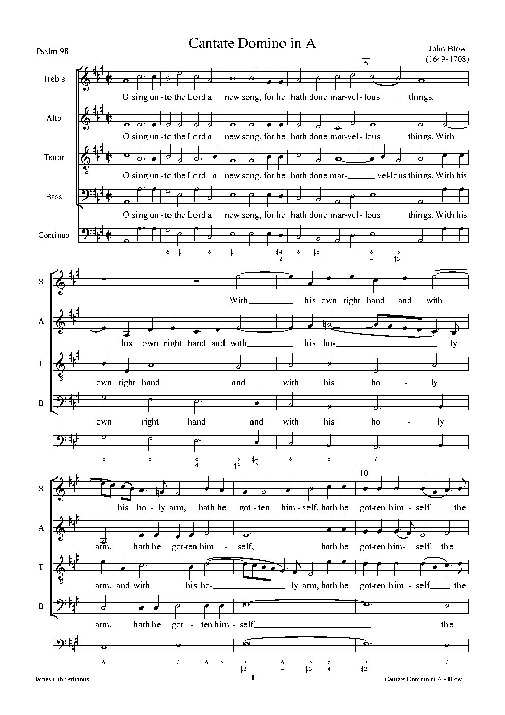 Cantate Domino in A