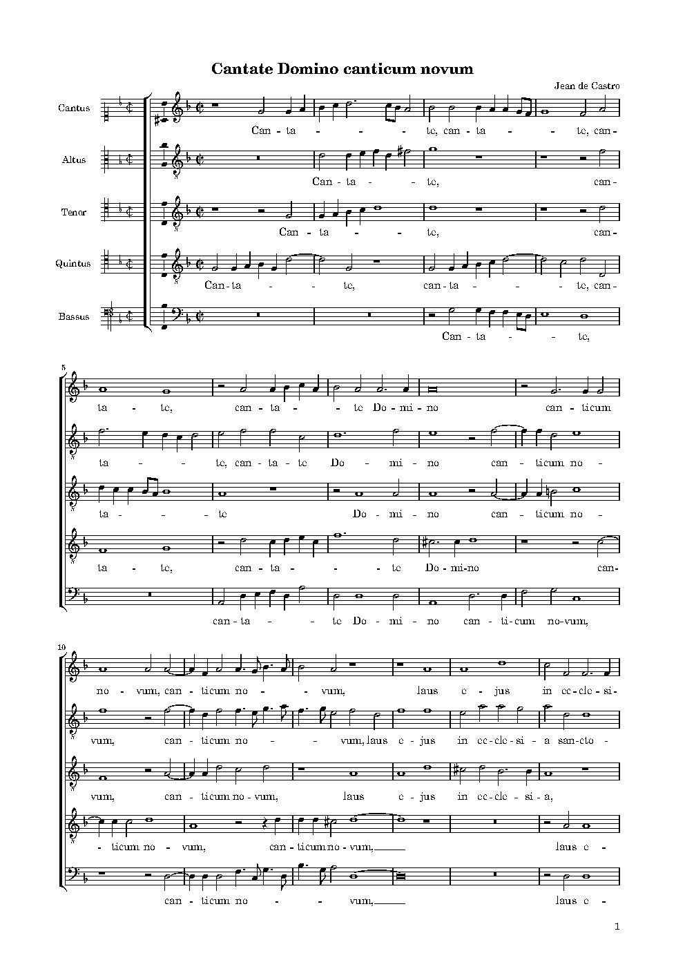 Cantate Domino canticum novum - Choir Script PDF Thumbnail