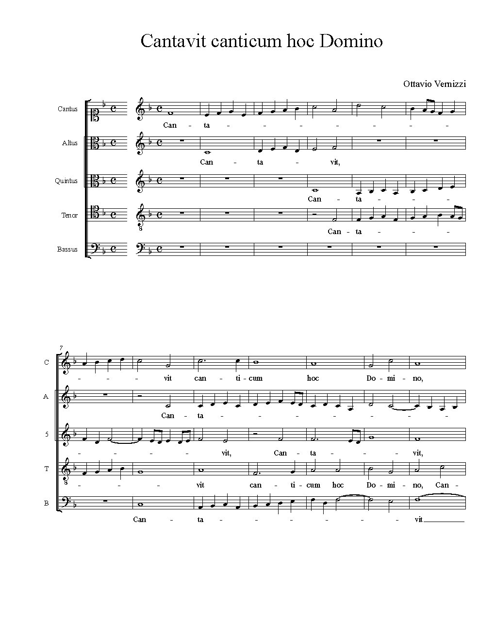 Cantavit canticum hoc Domino