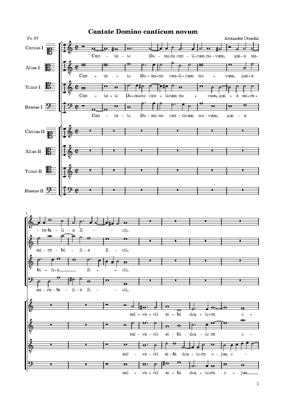 Cantate Domino canticum novum - Choir Script PDF Thumbnail