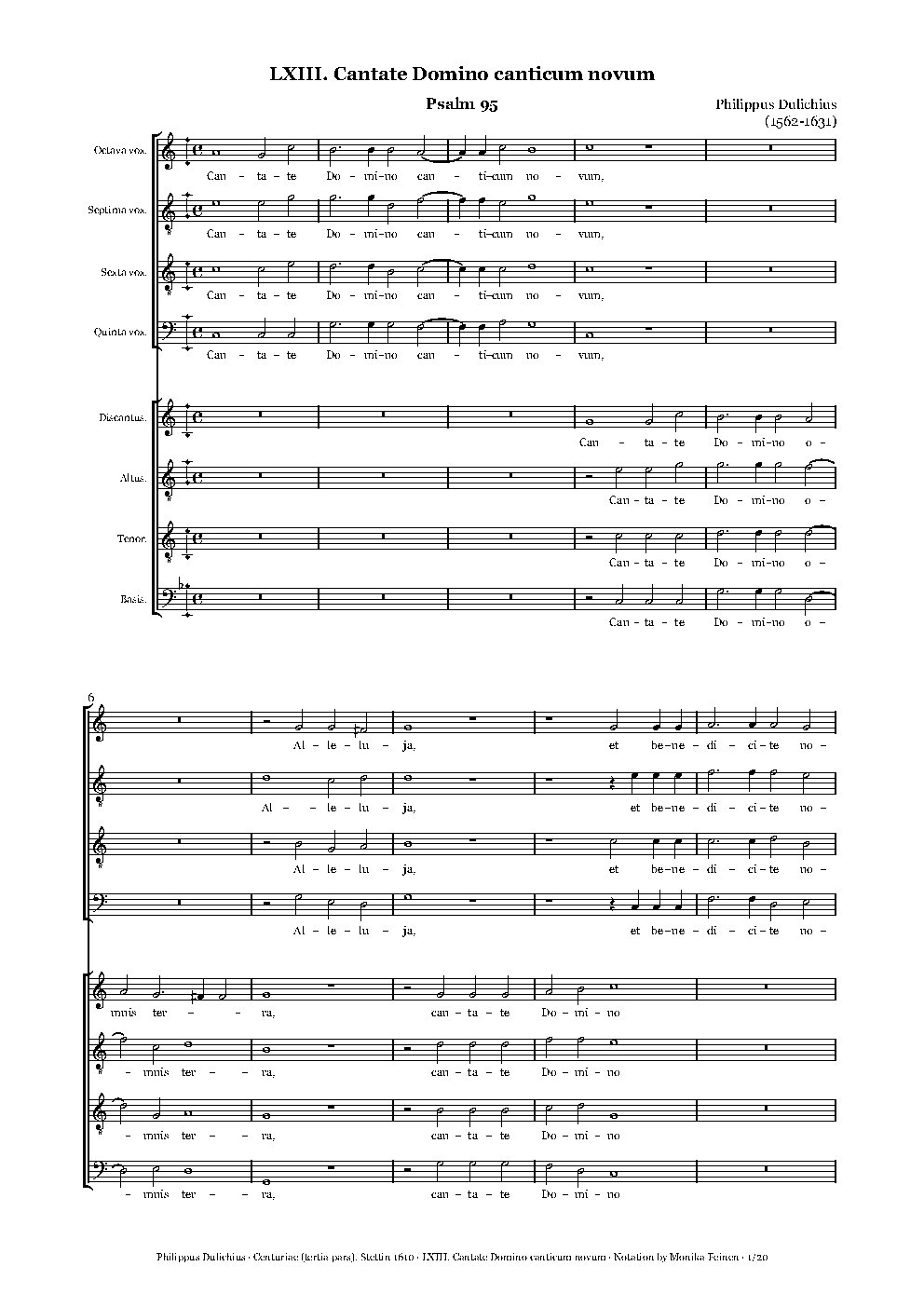 Cantate Domino canticum novum - Choir Script PDF Thumbnail