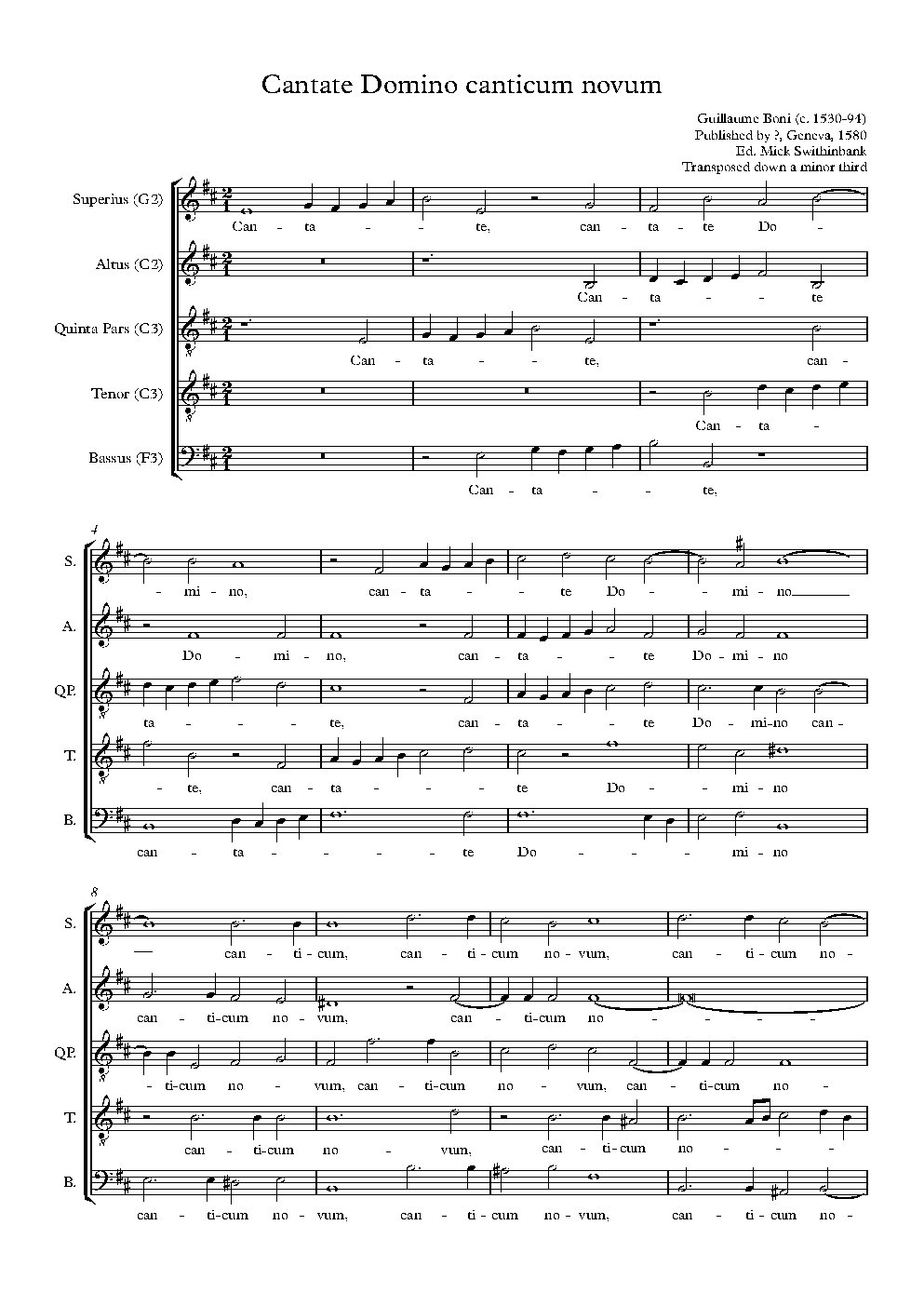 Cantate Domino canticum novum
